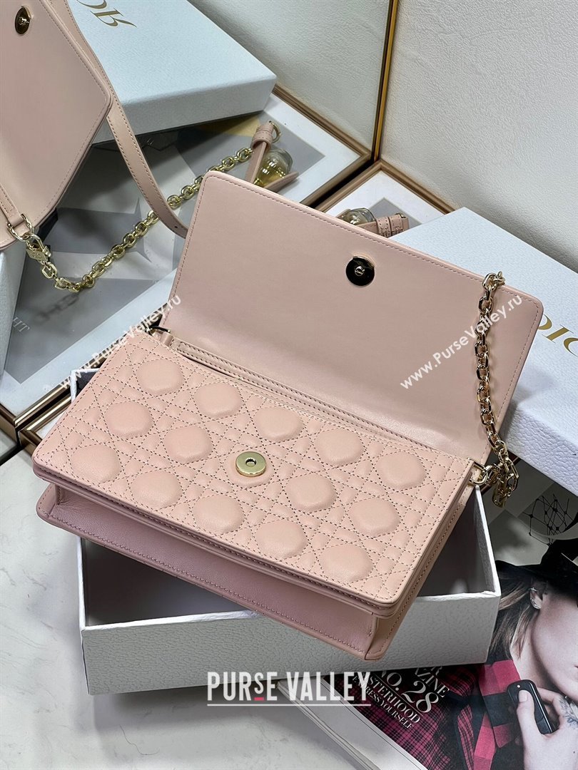 Dior My Dior Top Handle Bag in Latte Cannage Lambskin 8807 Pink 2024 (XXG-24081417)