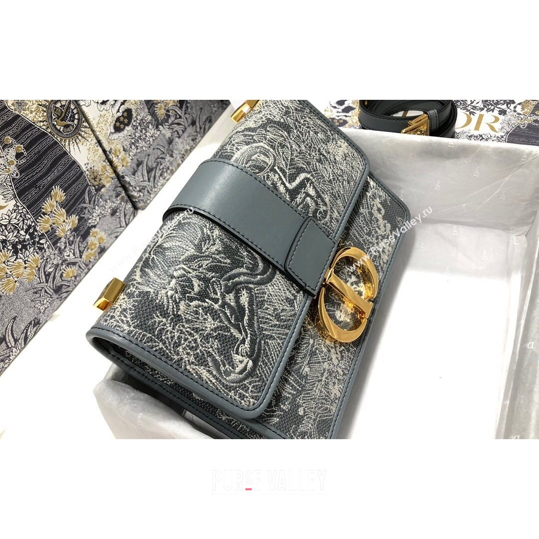 Dior 30 Montaigne Bag in Grey Toile de Jouy Embroidery 2021 M9203 (XXG-21080302)