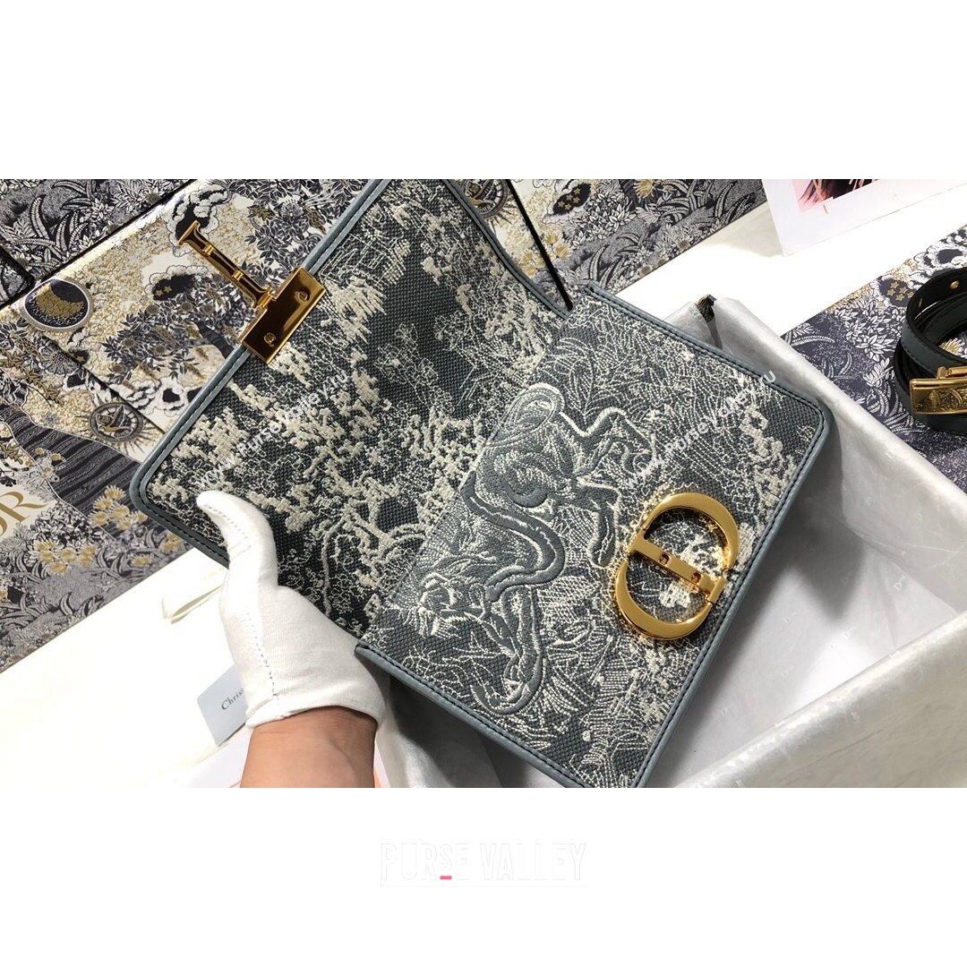 Dior 30 Montaigne Bag in Grey Toile de Jouy Embroidery 2021 M9203 (XXG-21080302)