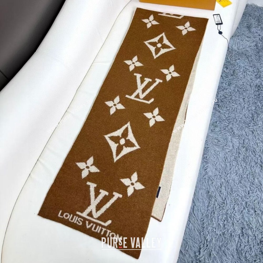 Louis Vuitton Cashmere Scarf LV112504 Light Brown 2024 (O-24112504)