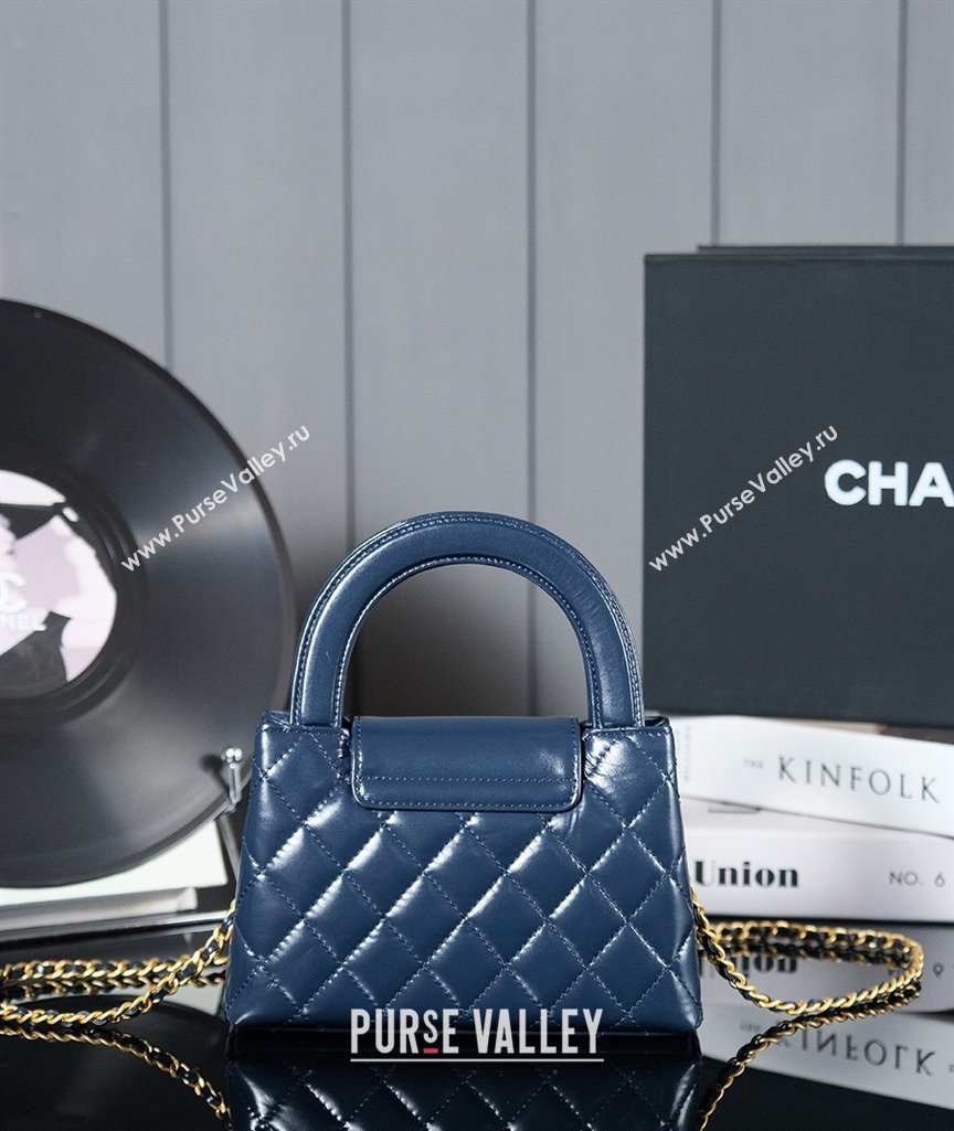 Chanel Mini Shopping Bag in Shiny Calfskin AS4416 Royal Blue 2024 (yezi-240927036)