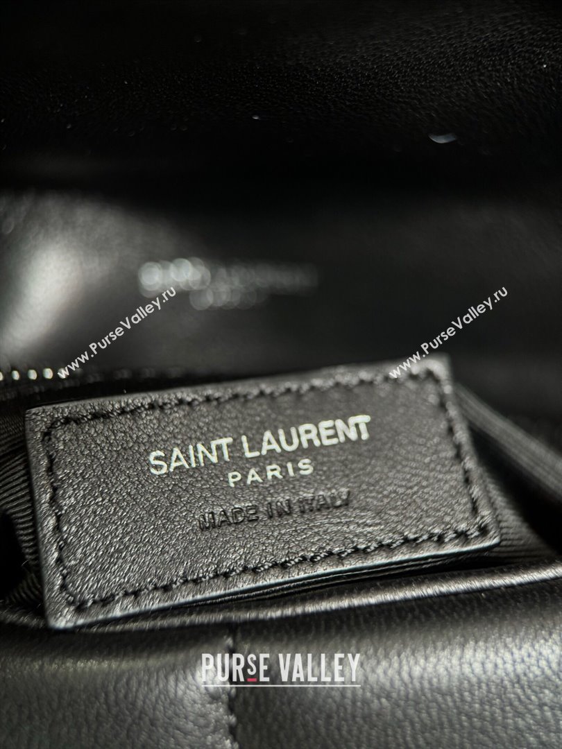 Saint Laurent Loulou Puffer Small Bag in Quilted Lambskin 577476 Black/Silver 2024 Top Quality (HONGS-24062623)