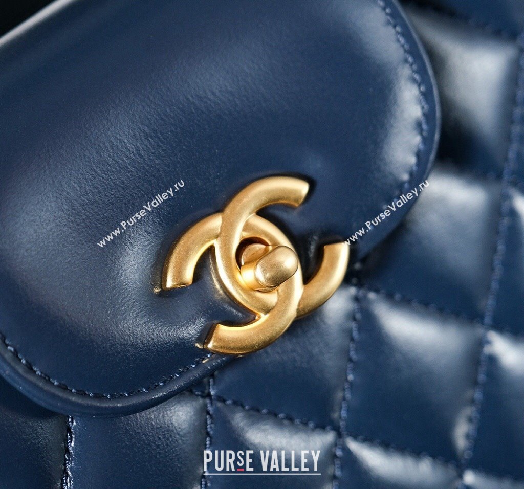 Chanel Mini Shopping Bag in Shiny Calfskin AS4416 Royal Blue 2024 (yezi-240927036)