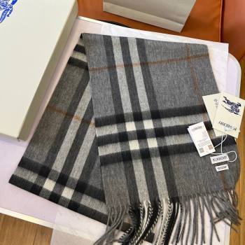 Burberry Check Cashmere Scarf B112508 Grey 2024 Top Quality (O-24112508)