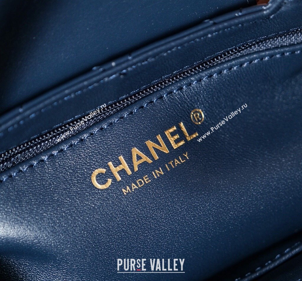 Chanel Mini Shopping Bag in Shiny Calfskin AS4416 Royal Blue 2024 (yezi-240927036)