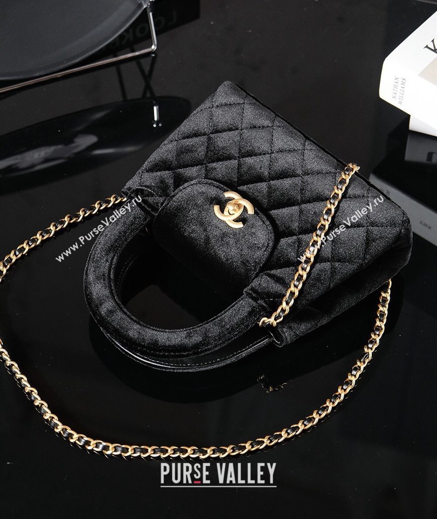 Chanel Mini Shopping Bag in Black Velvet AS4416 2024 (yezi-240927037)