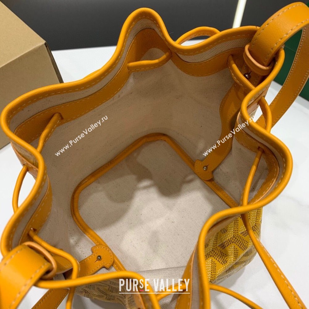 Goyard Petit Flot Bucket Bag 020196 Yellow 2023 Top (ZH-239605)