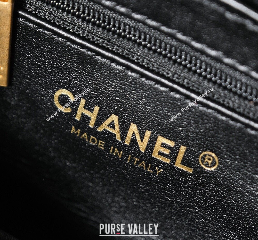 Chanel Mini Shopping Bag in Black Velvet AS4416 2024 (yezi-240927037)