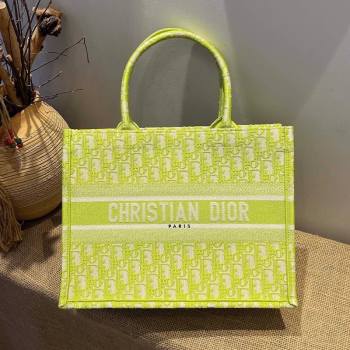 Dior Small Book Tote Bag in Yellow Oblique Embroidered Canvas 2021 M1286 (XXG-21080306)