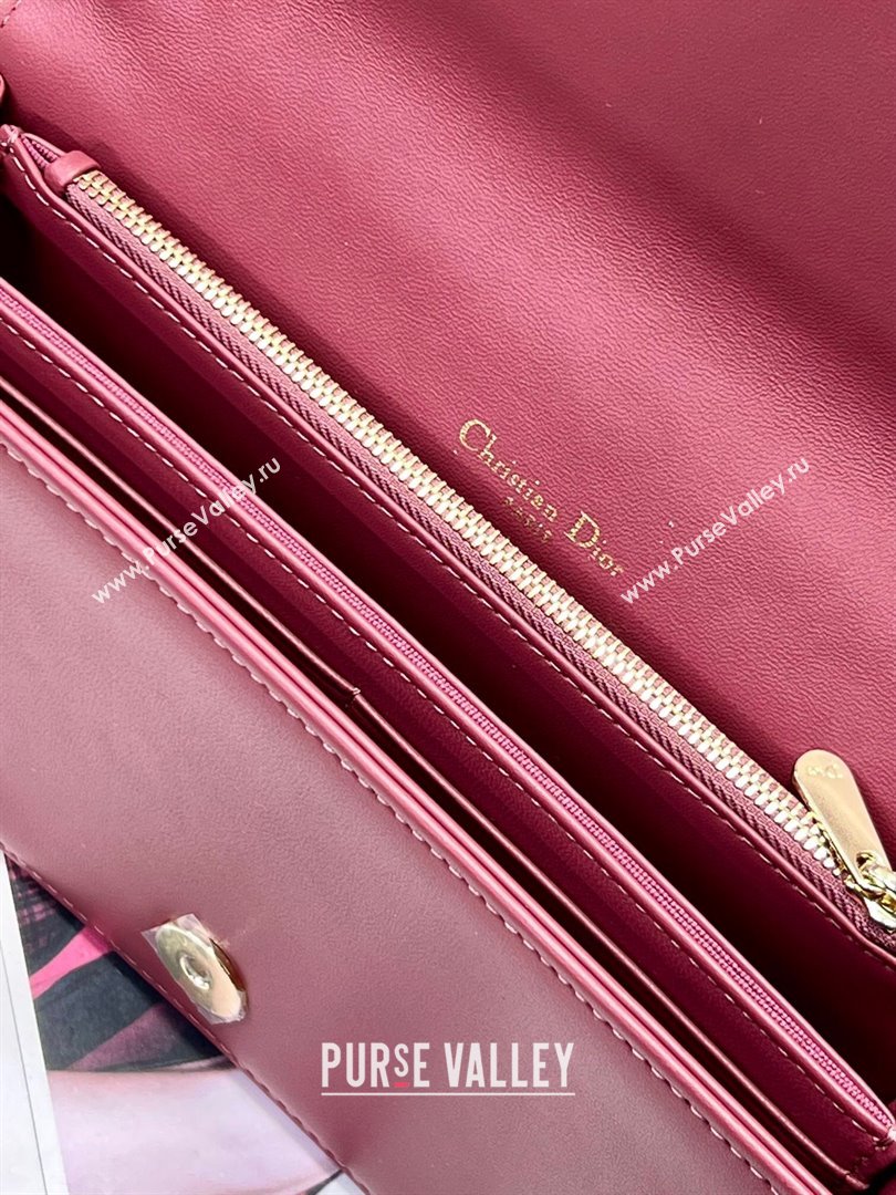 Dior Lady Dior Pouch in Cannage Lambskin M81B Burgundy 2024 (XXG-24081513)