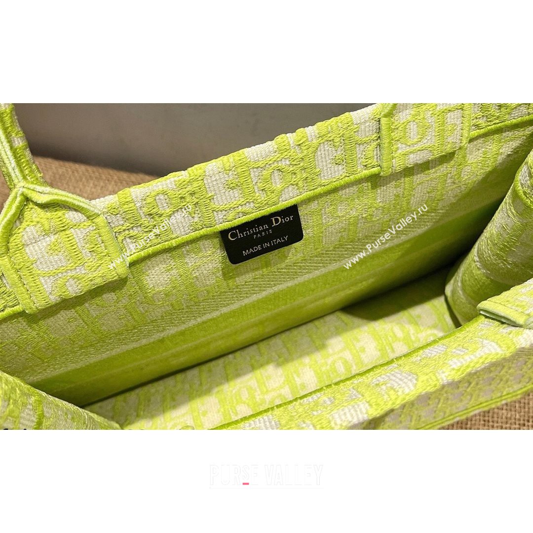 Dior Small Book Tote Bag in Yellow Oblique Embroidered Canvas 2021 M1286  (XXG-21080306)