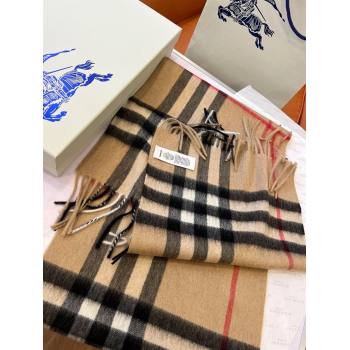 Burberry Check Cashmere Scarf B112510 Khaki 2024 Top Quality (O-24112510)