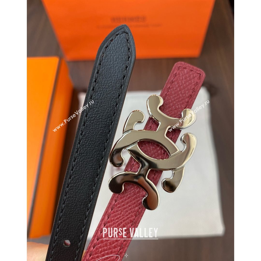 Hermes Mini Constance Leather Belt 13mm with Entwined H Buckle 2021 (99-21082367)