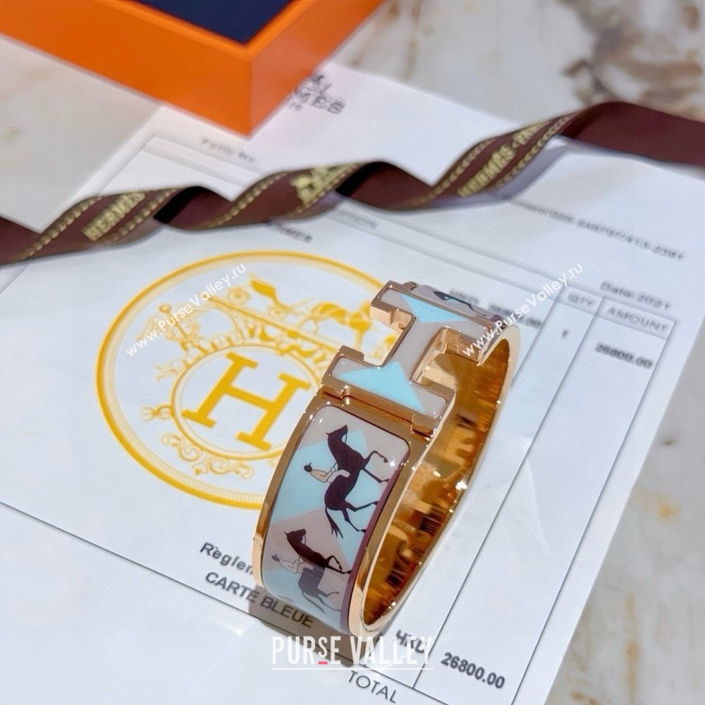 Hermes Clic H Wide Bracelet 2cm H022815 2025 (LE-25022815)