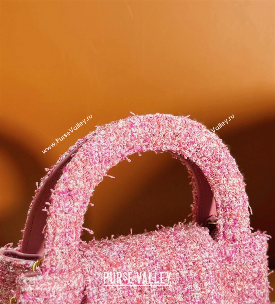 Chanel Tweed Mini Shopping Bag AS4416 Light Pink 2024 (yezi-240927041)