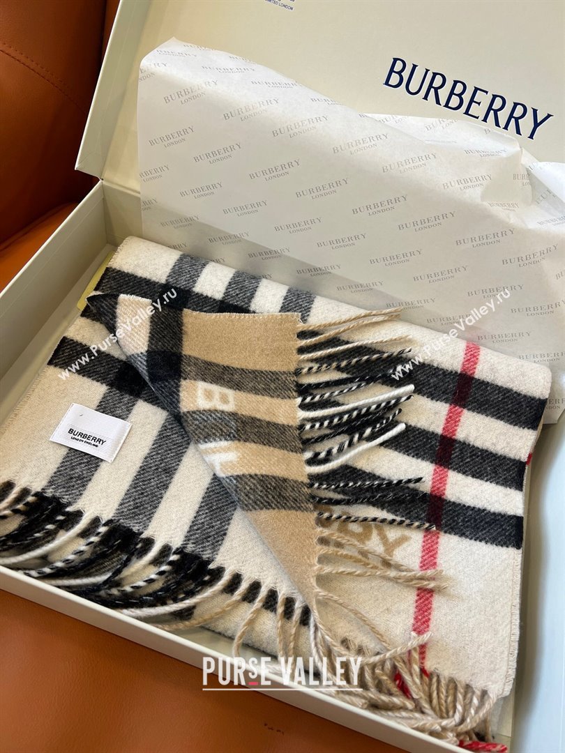 Burberry Contrast Check Cashmere Scarf B112507 2024 Top Quality (O-24112507)