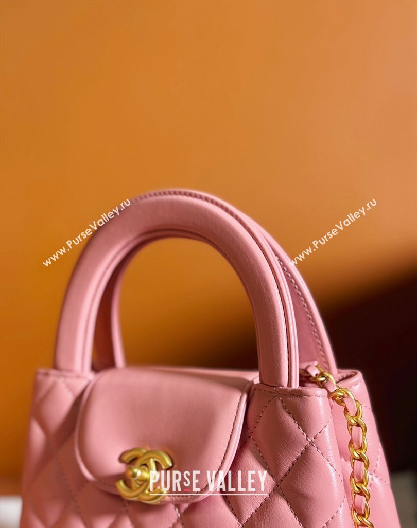 Chanel Shiny Calfskin Mini Shopping Bag AS4416 Light Pink 2024 (yezi-240927052)