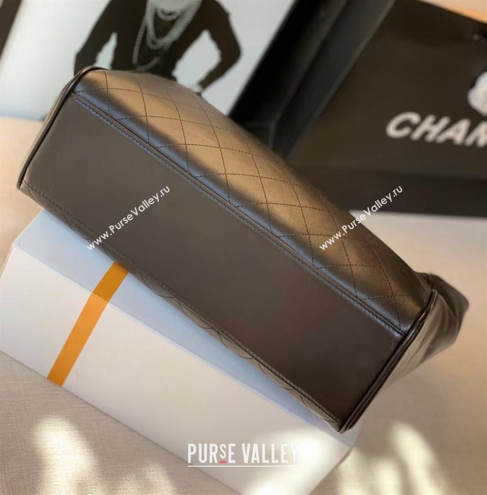 Chanel Quilted Calfskin Vertical Shopping Tote Bag Black 2020 (JY-20112062)