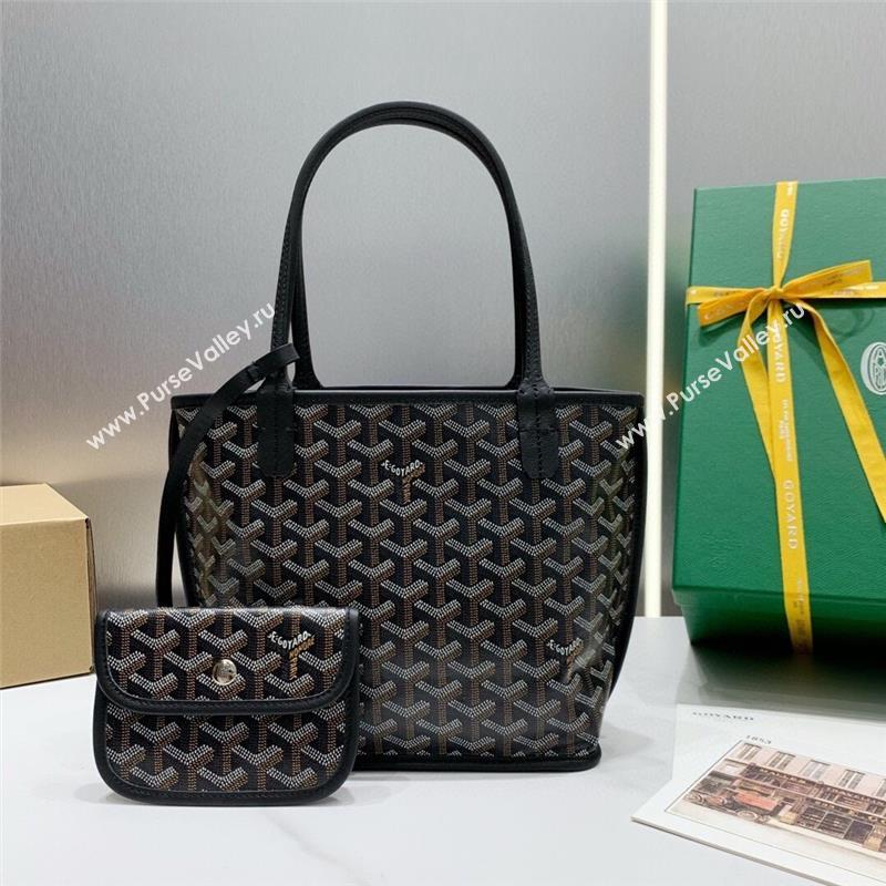 Goyard Anjou Mini Tote Bag 2321 Black 2023 Top (ZH-239610)