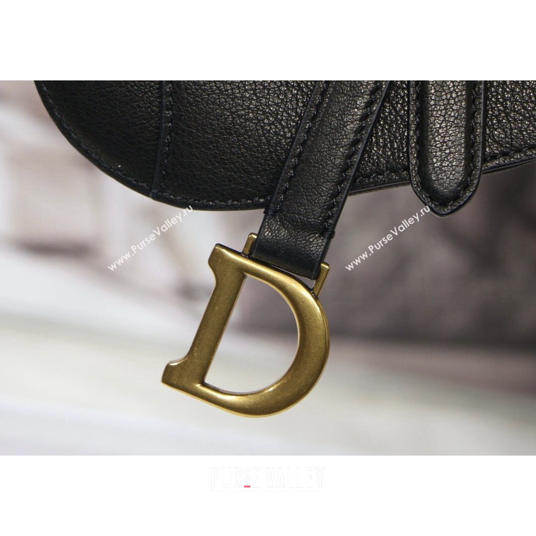 Dior Micro Saddle Bag in Black Goatskin 2021 M6008 (XXG-21080322)