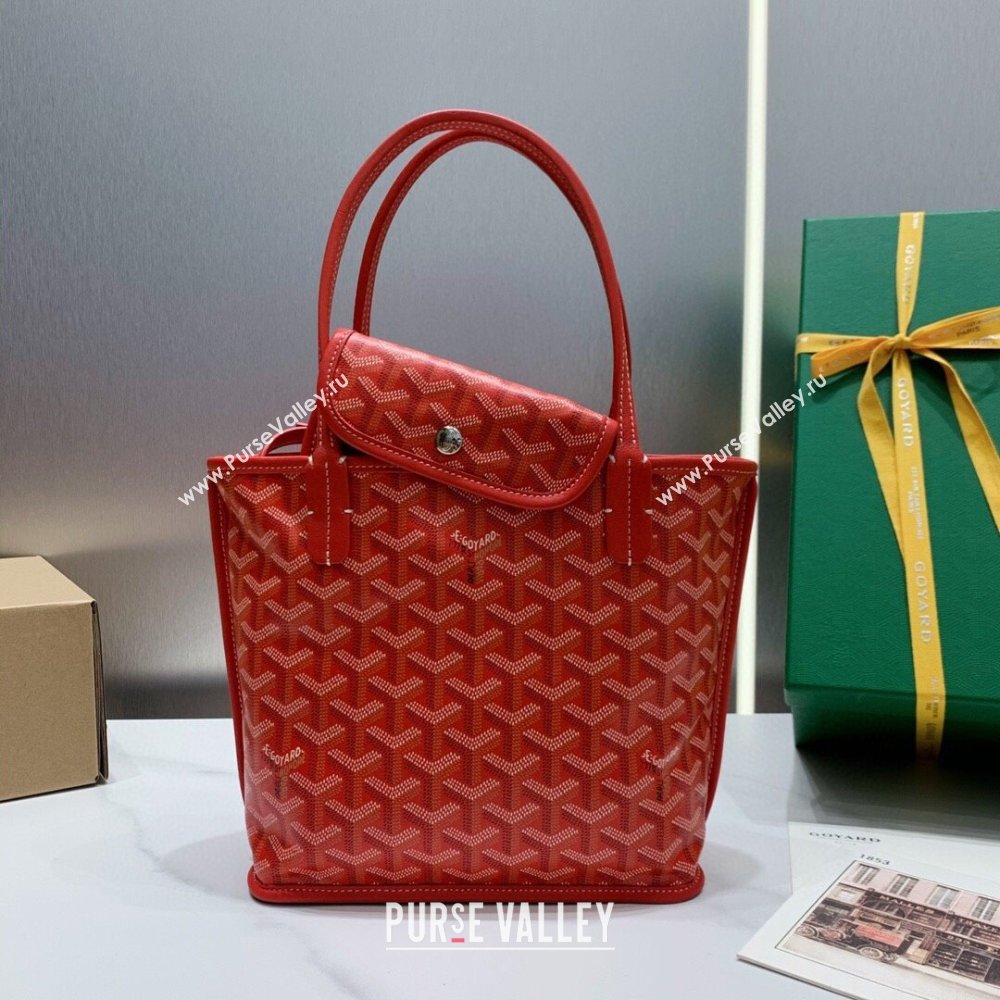 Goyard Anjou Mini Tote Bag 2321 Red 2023 Top (ZH-239613)