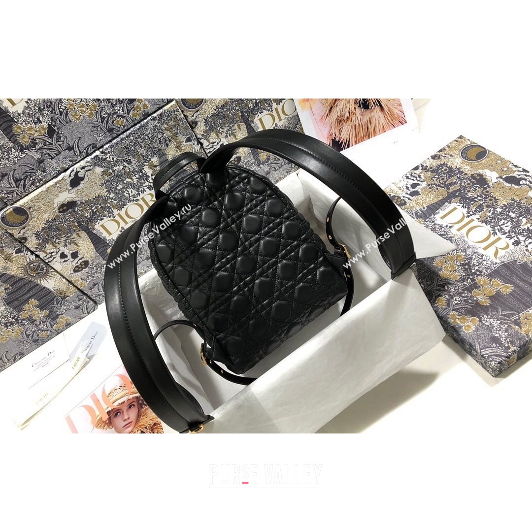 Dior Small Backpack in Black Cannage Lambskin 2021 M9221 (XXG-21080332)