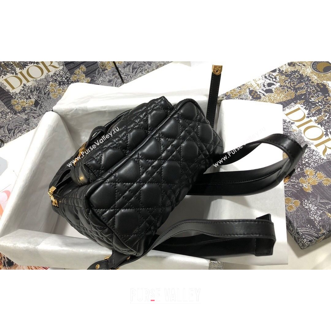 Dior Small Backpack in Black Cannage Lambskin 2021 M9221 (XXG-21080332)