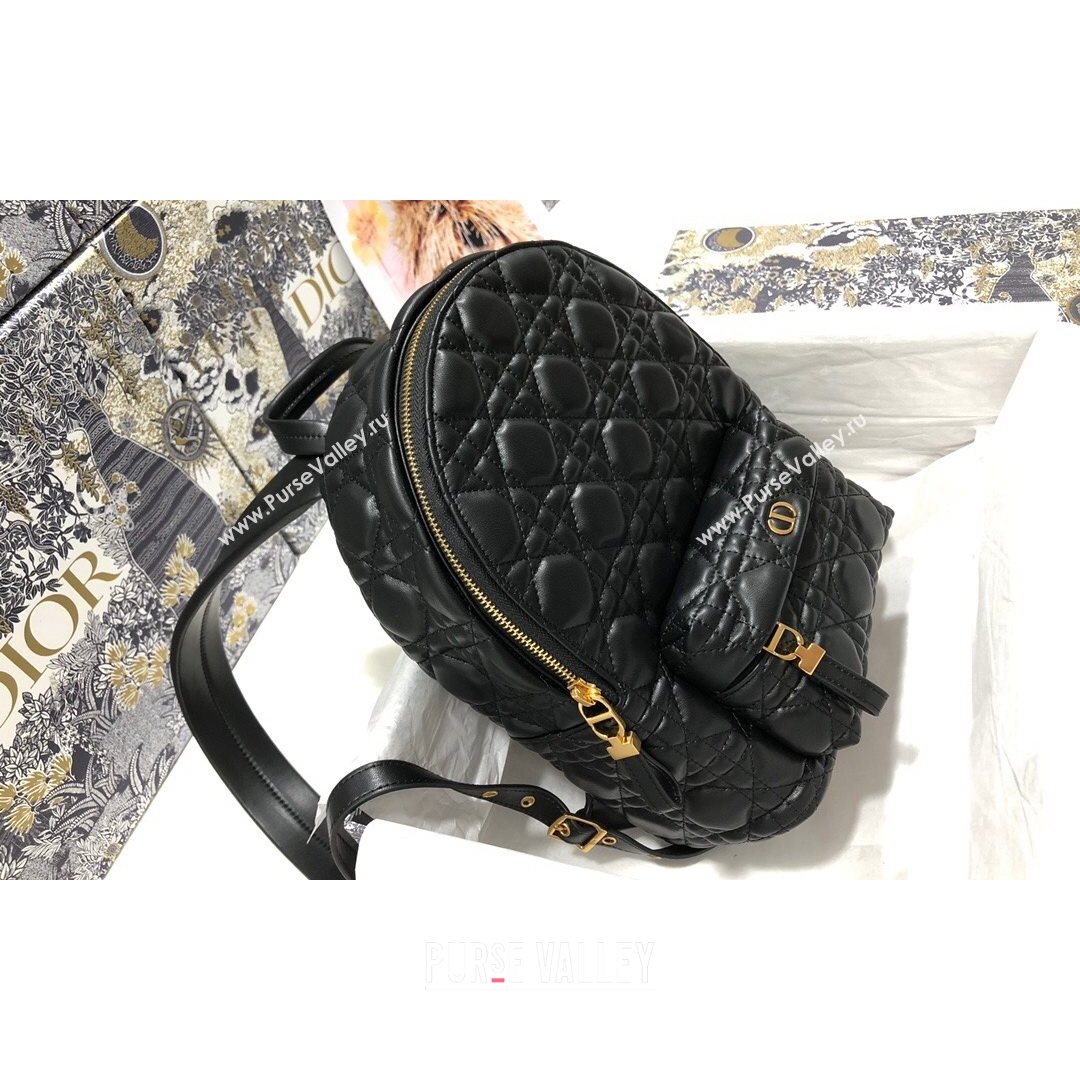 Dior Small Backpack in Black Cannage Lambskin 2021 M9221 (XXG-21080332)