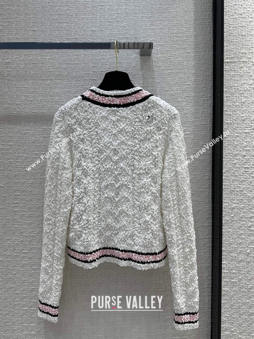 Chanel Knit Cardigan CH031104 White 2024 (Q-24031104)