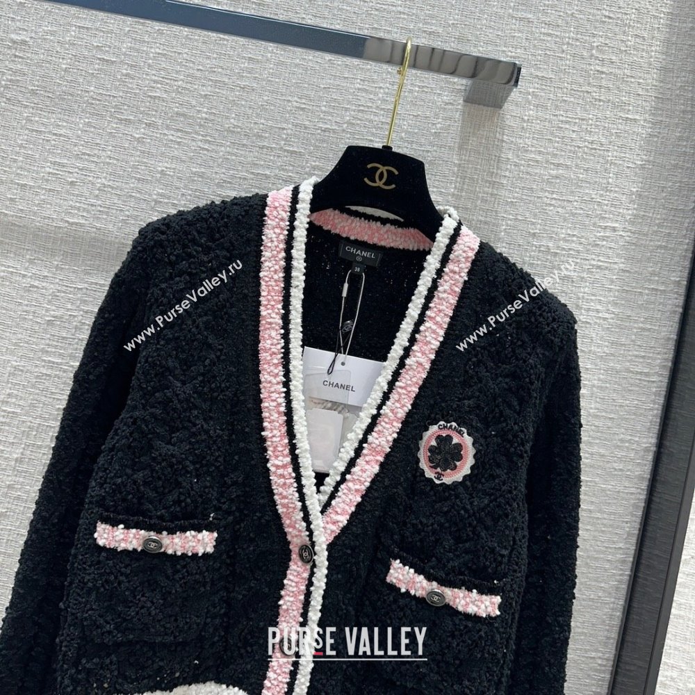 Chanel Knit Cardigan CH031113 Black 2024 (Q-24031113)