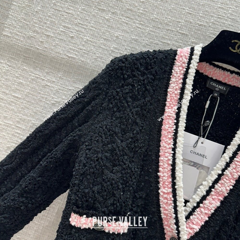 Chanel Knit Cardigan CH031113 Black 2024 (Q-24031113)