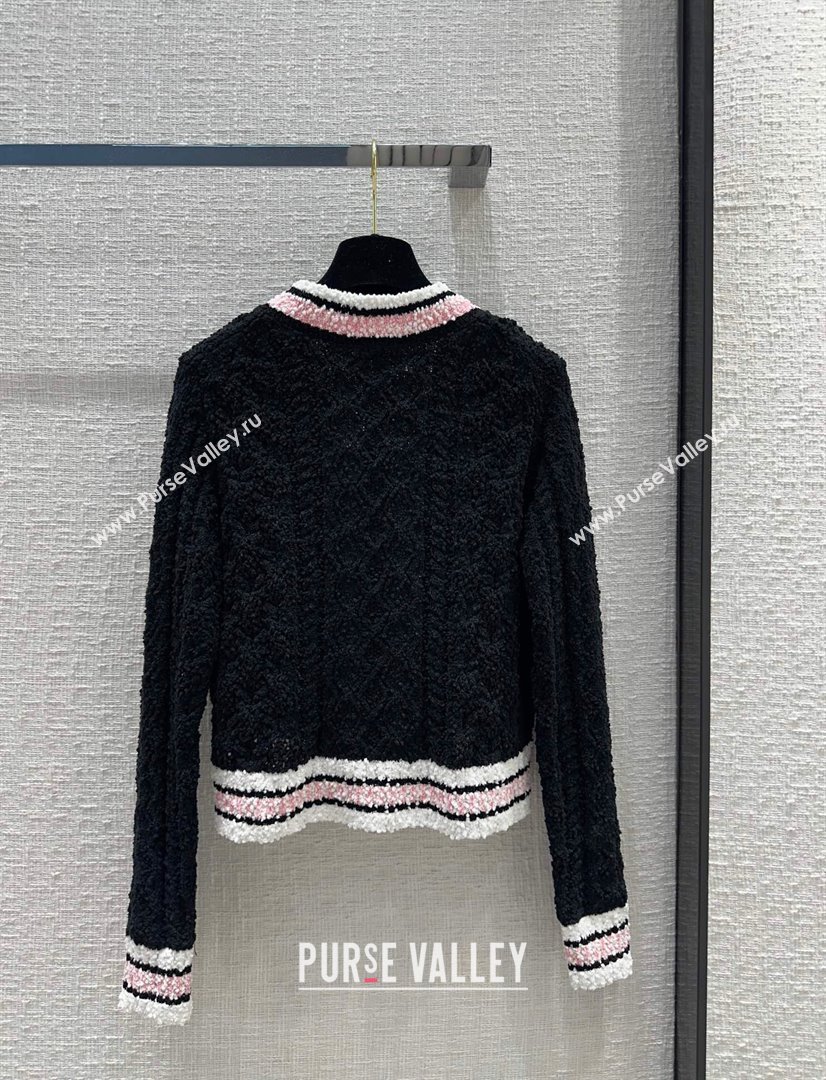Chanel Knit Cardigan CH031113 Black 2024 (Q-24031113)