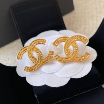 Chanel CC Crystals Earrings CH101009 Gold 2024 (YF-24101009)