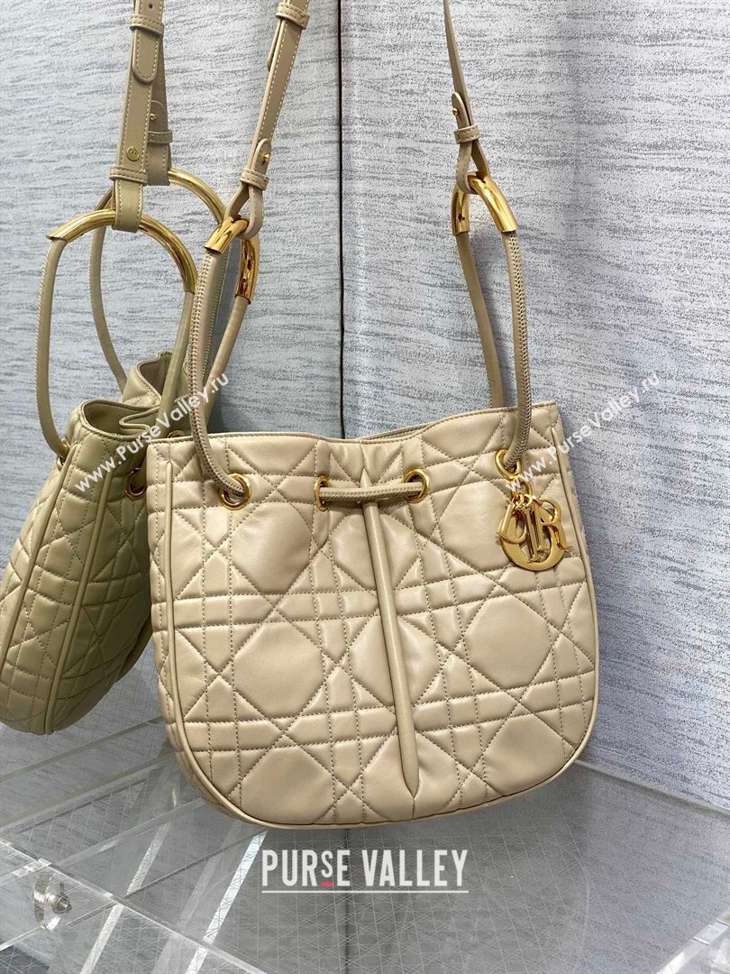 Dior Medium Dior Nolita Bag in Beige Macrocannage Lambskin 2024 (XXG-24081426)