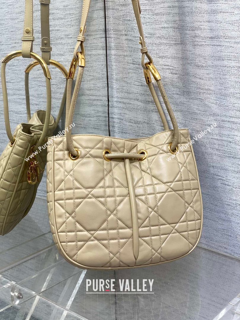 Dior Medium Dior Nolita Bag in Beige Macrocannage Lambskin 2024 (XXG-24081426)