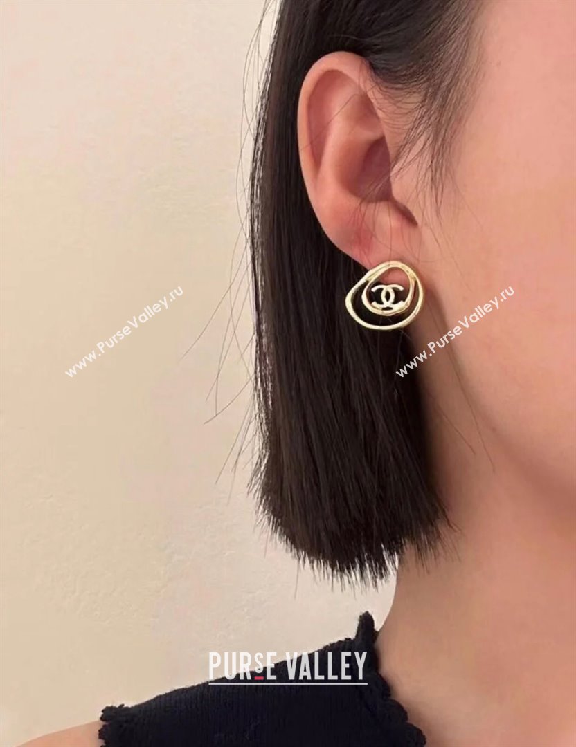 Chanel Stud Earrings CH101010 Gold 2024 (YF-24101010)