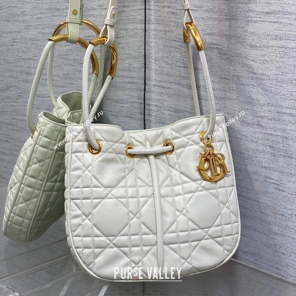 Dior Medium Dior Nolita Bag in White Macrocannage Lambskin 2024 (XXG-24081425)