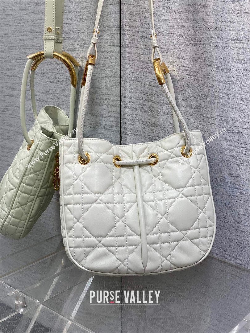 Dior Medium Dior Nolita Bag in White Macrocannage Lambskin 2024 (XXG-24081425)