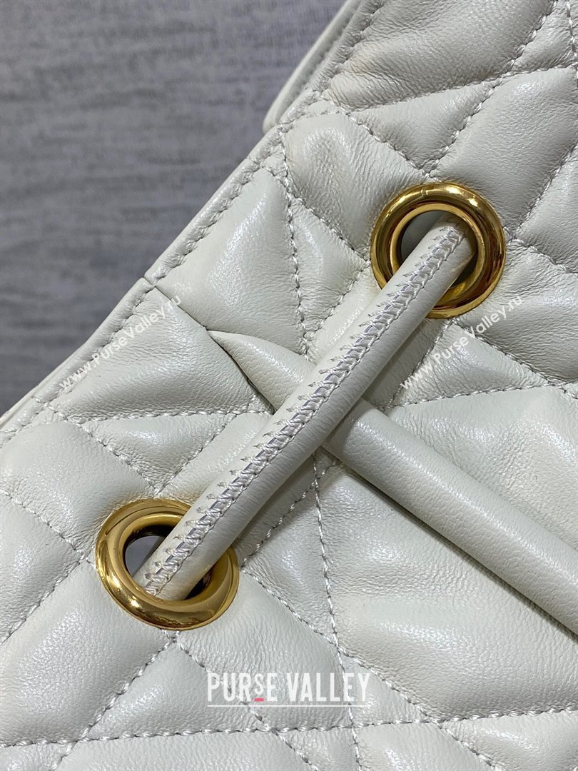 Dior Medium Dior Nolita Bag in White Macrocannage Lambskin 2024 (XXG-24081425)