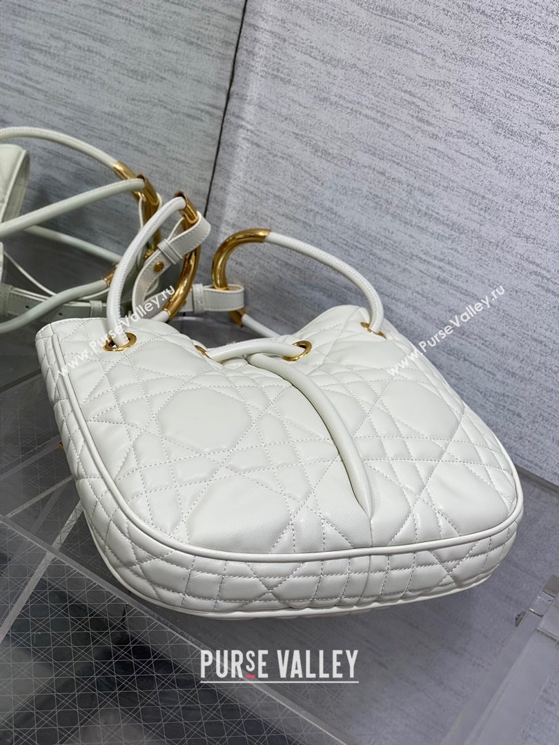 Dior Medium Dior Nolita Bag in White Macrocannage Lambskin 2024 (XXG-24081425)