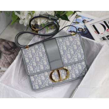 Dior 30 Montaigne CD Flap Bag in Grey Oblique Jacquard Canvas 2021 (XXG-21080244)