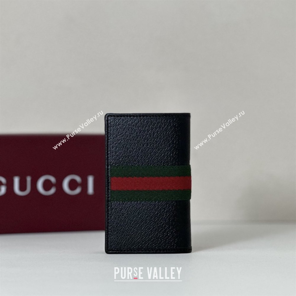 Gucci Long Card Case in Black Leather 2026 834691 (DLH-260128101)
