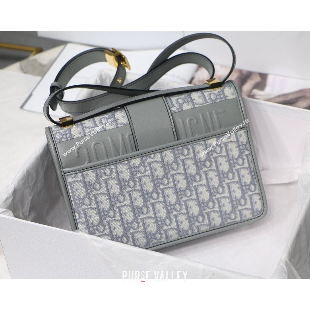 Dior 30 Montaigne CD Flap Bag in Grey Oblique Jacquard Canvas 2021 (XXG-21080244)