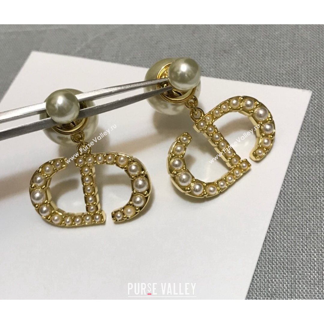 Dior Tribales Crystal Pearl Earrings 2021 082407 (YF-21082424)