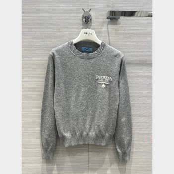 Prada Wool Sweater P102425 Grey 2023 (Q-23102425)