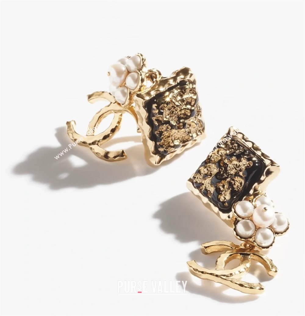 Chanel Earrings CH101014 Gold/Black 2024 (YF-24101014)