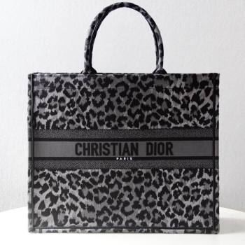 Dior Large Book Tote Bag in Grey Multicolor Mizza Embroidery 2021 (XXG-21080320)