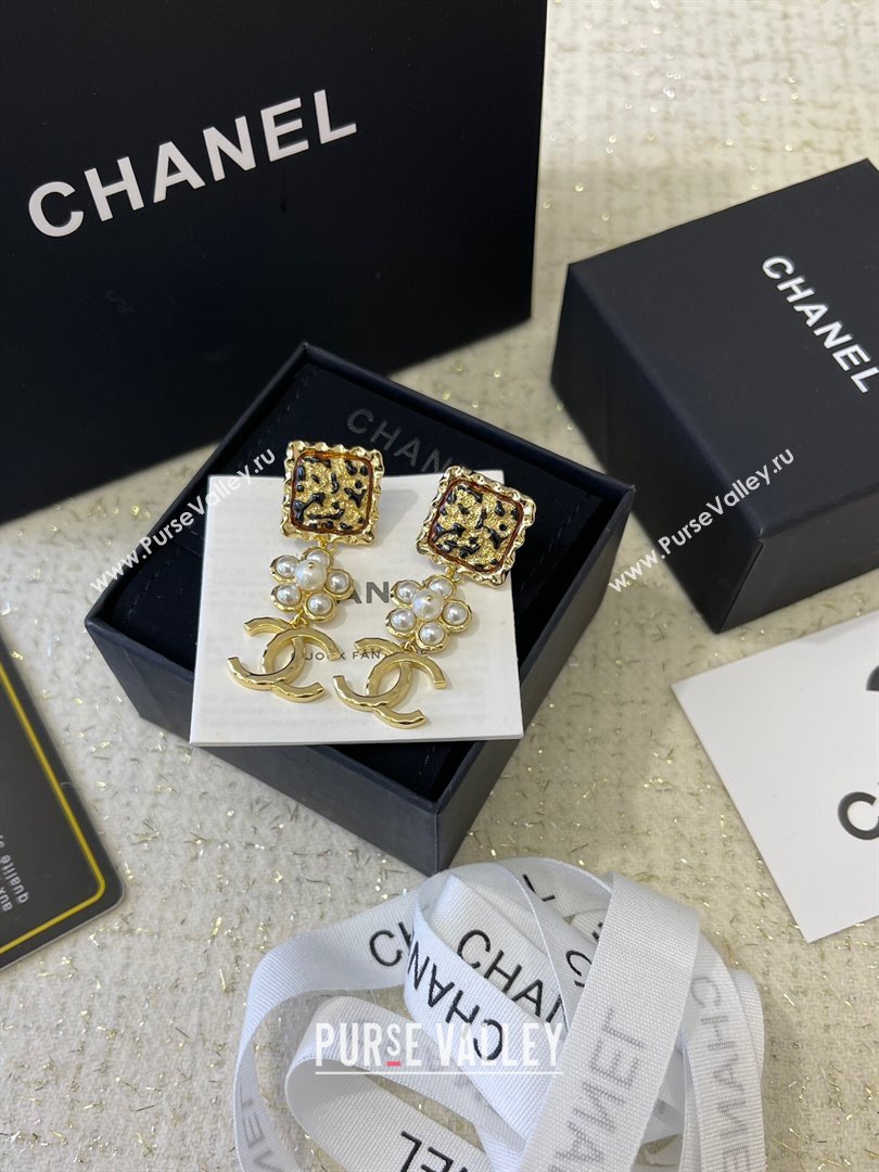 Chanel Earrings CH101014 Gold/Black 2024 (YF-24101014)