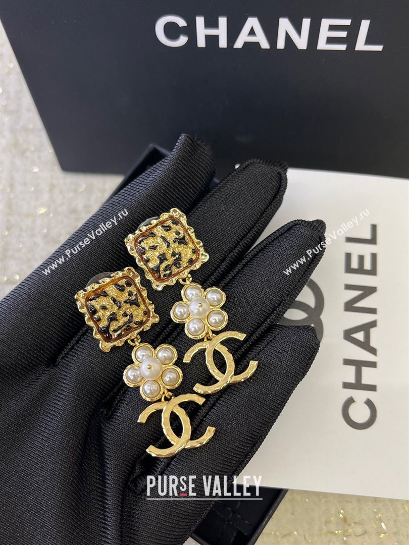 Chanel Earrings CH101014 Gold/Black 2024 (YF-24101014)