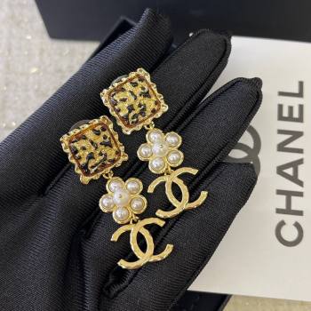 Chanel Earrings CH101014 Gold/Black 2024 (YF-24101014)